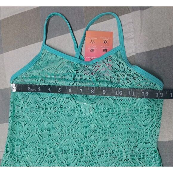 Girls Swim Cover Ups Beach Crochet‎ Mesh Crossback Swimsuits Cover Up Dress Sz S - Picture 2 of 10